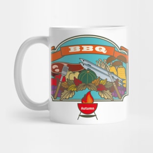 BBQ Autumn Sitcker Mug